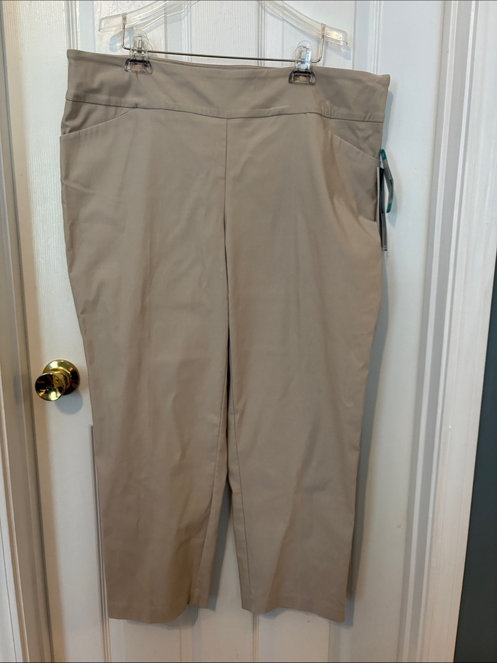 Women’s Beige Stretch Pull-On Pants size 20womens.